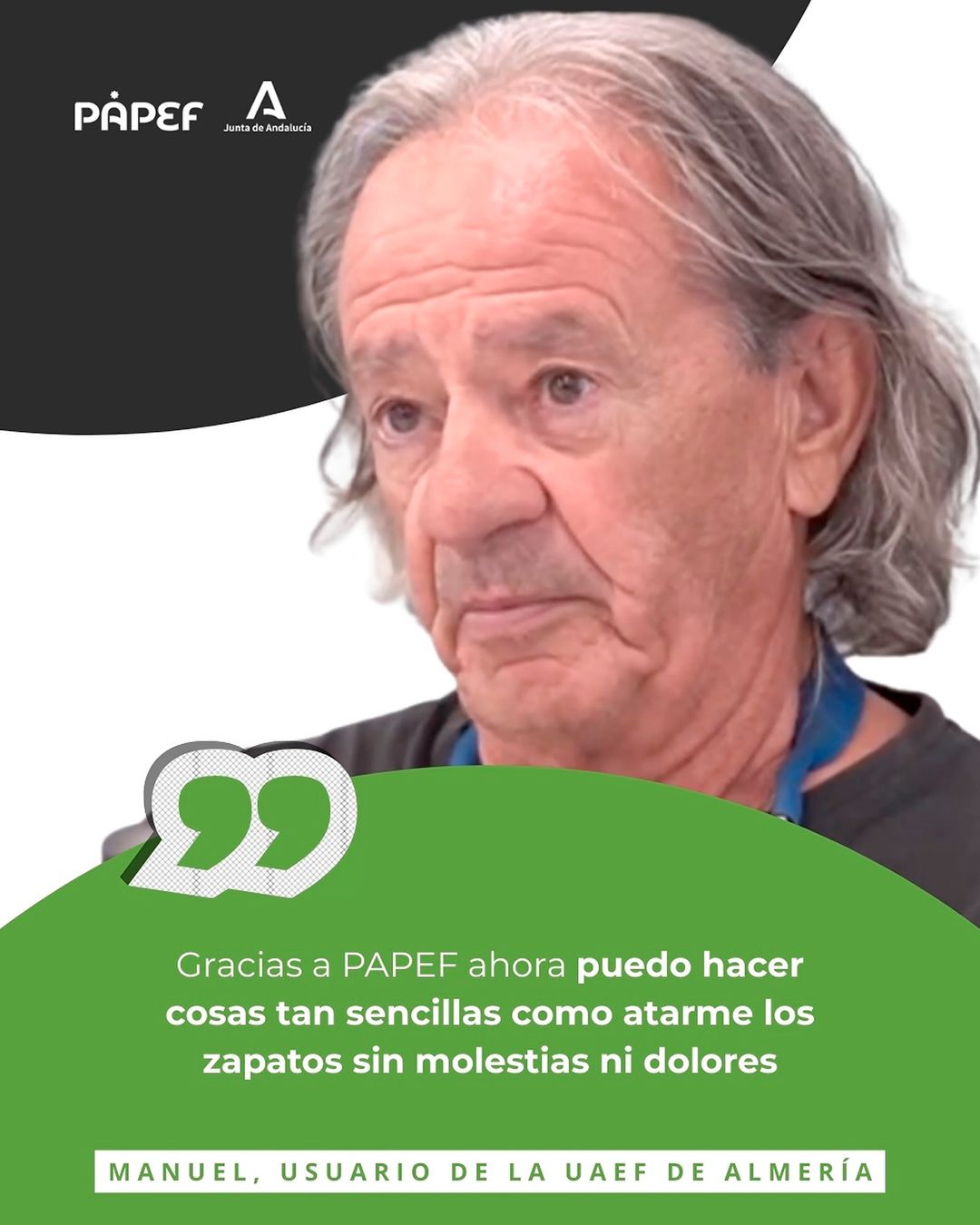 PAPEF Andalucía. Testimonio Manuel Instagram